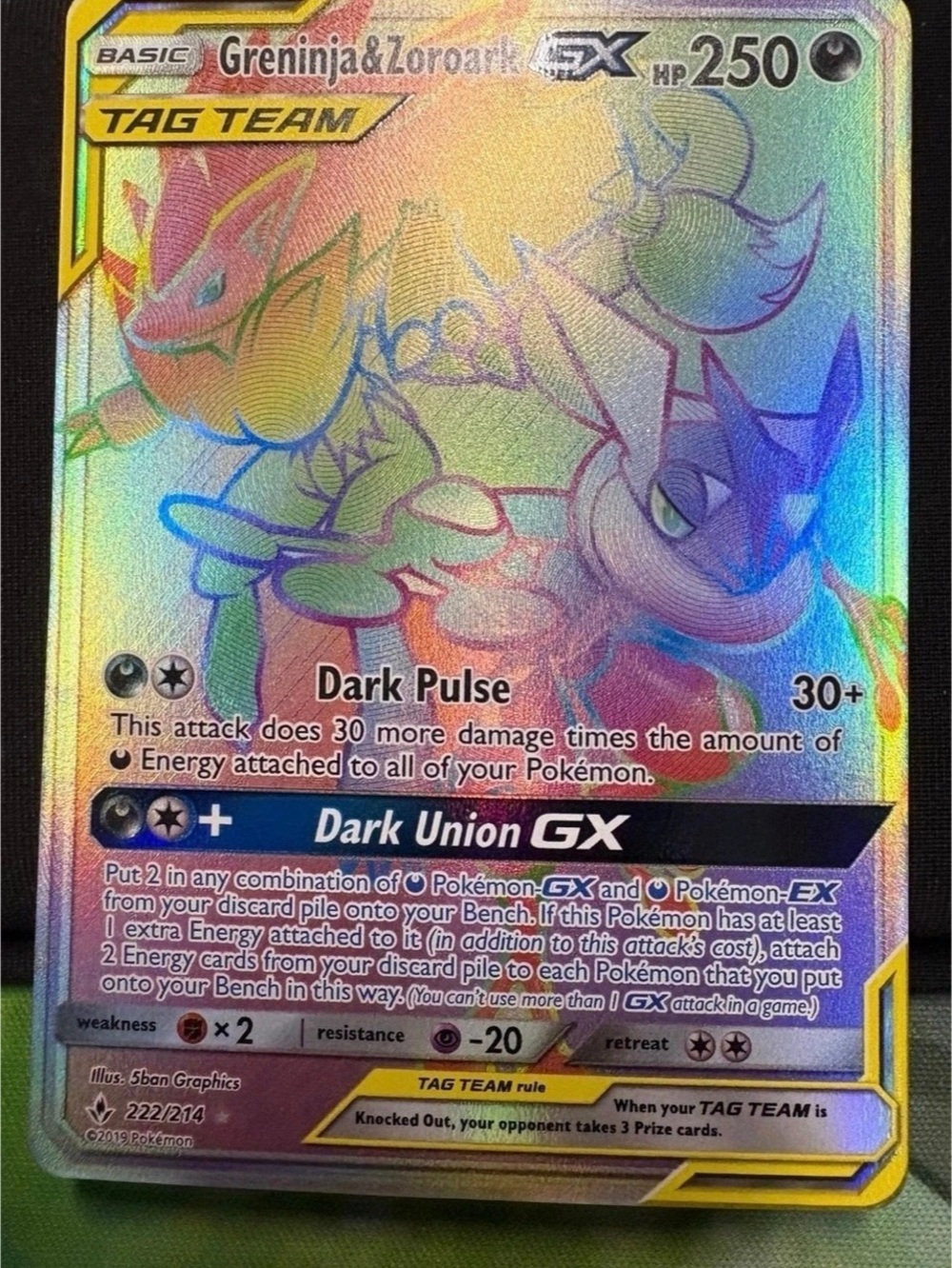 Pokémon Latias & Latios GX Tag Team Rainbow Rare Card SM242